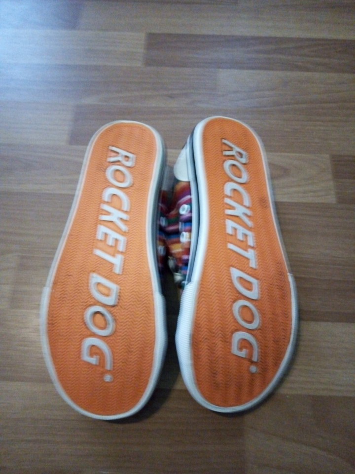 Rocket Dog Jazzin Red Multi Stripe Women's Trainer UK 6 eBay