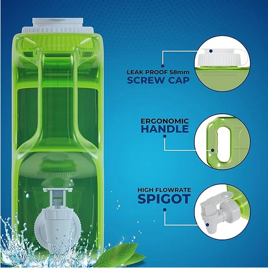 1.1 Gallon Refrigerator Water Dispensers Bottle with Faucet, Spigot & 58mm Screw - Image 2 of 4