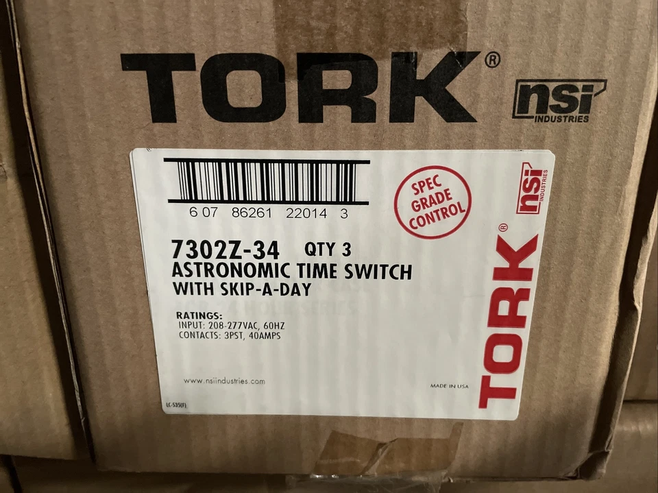 (C) TORK 7302Z-34 ASTRONOMIC TIME SWITCH W/ Skip-A-Day NEW!⚡️ - Image 2 of 2