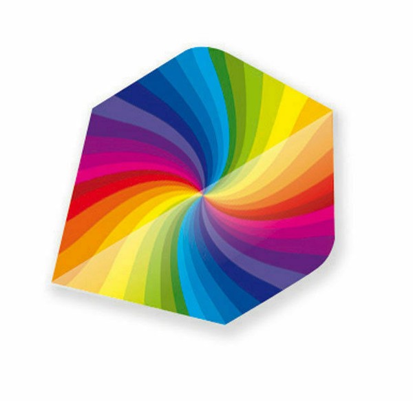 Unicorn 68324 Plus Rainbow Swirl Spiral Metallic Polyflite Dart Flights