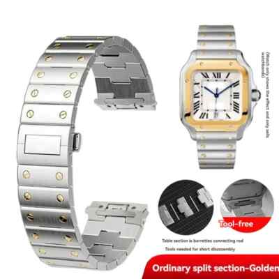 21mm Quick Release Watchbands For Cartier Santos WSSA0010 0009 WHSA0007 Straps