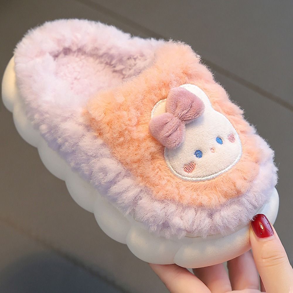 APL Pantofole in pelliccia di peluche per bambini coniglio orso ciabatte invernali