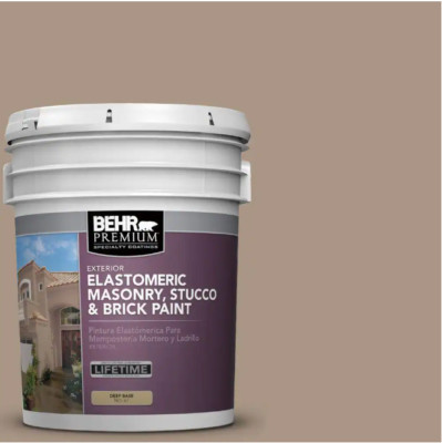 Behr 5 gal River Stone Elastomeric Masonry Stucco and Brick Exterior Paint MS-24