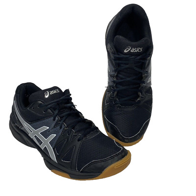 Asics Gel-Upcourt B450N Black Silver Synthetic Mesh Volleyball Shoes Mens 10 Asics Gel Upcourt Tennis Volleyball Shoes B450N Black White  main image 3