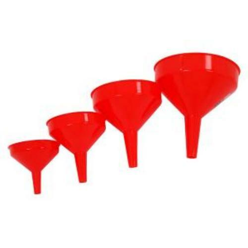 SET OF 4 PLASTIC FUNNELS KITCHEN COOKING GARAGE PETROL OIL 80 - 140 MM ct3853 - Picture 2 of 2