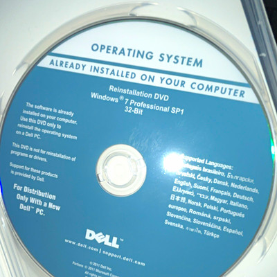 Dell Betriebssystem DVD Windows 7 Professional SP1 32-Bit, mehrsprachig