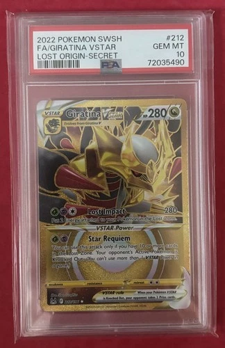 Pokemon Giratina Vstar 212/196 Lost Origin Holo Secret Rare PSA 10 GEM