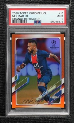 2020 Chrome UEFA Champions League Orange Refractor 2/25 Neymar Jr #16 PSA 9 1e41
