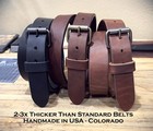 Men's 1.5" Full Grain Harness Leather Belt Heavy Duty 13-14oz Handmade USA