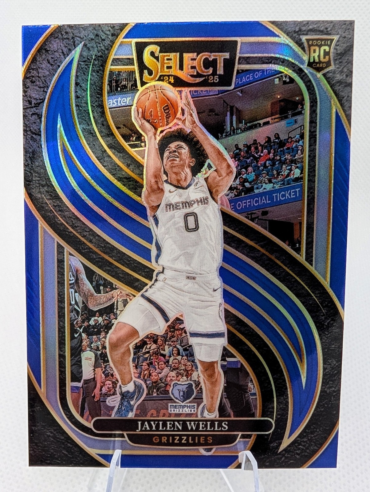 2024-25 Panini Select - Premier Level Jaylen Wells #188 Blue Prizm (RC)