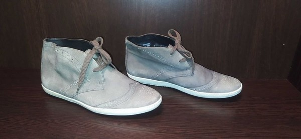 Women Paul Green Boots White Suede 37.5