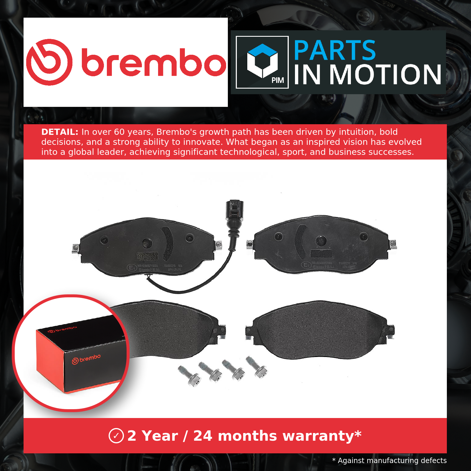 BREMBO P 85 144X Brake Pads Set Front for Leon A3 Golf Tiguan Octavia Superb Pas - Image 30