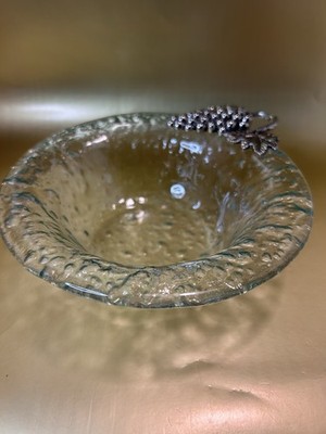 Mud Pie recycled bubble glass candy/condiment bowl.