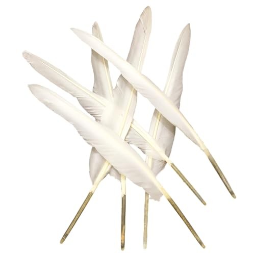 Feathers 10-12in,30PCS Natural Long Goose Feather,Bulk Left and Right White - Photo 2/7
