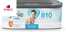Diaper Genie Jumbo Square Refill 810 Count Odor Locking Technology