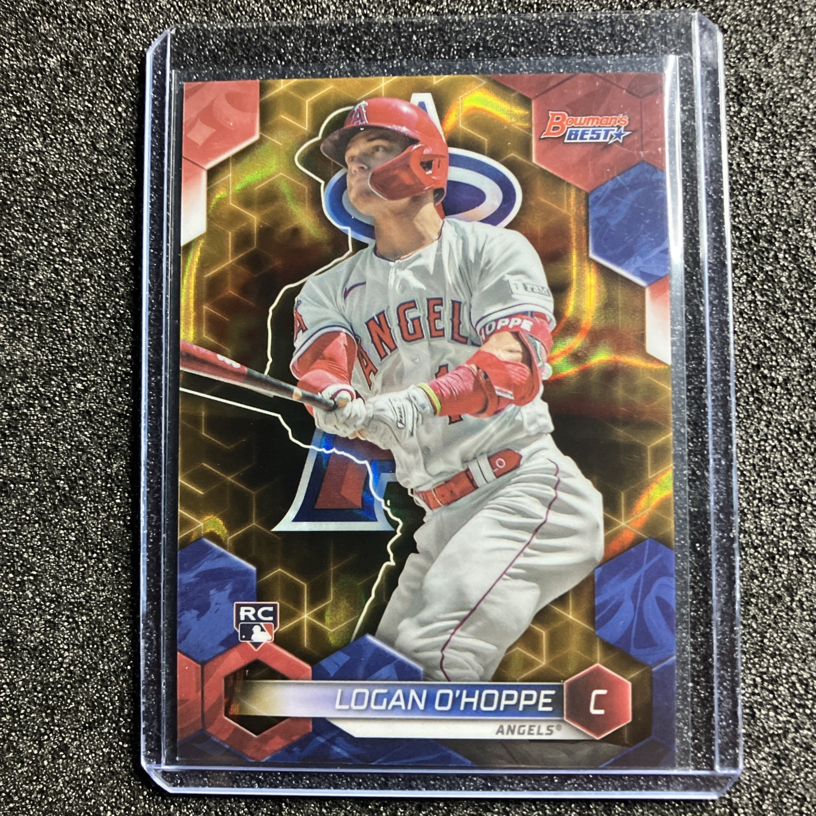 2023 Bowman's Best - Logan O'Hoppe #10 Gold Lave Refractor 5/75 (RC)
