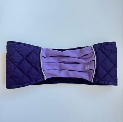 Lululemon Fluff Off Run Earwarmer Deep Zinfandel Purple Water Resistant Down