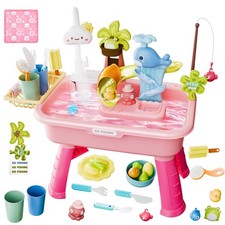 Water Table for Toddlers 1-3, Mini Water Table Toys with Pump for Kids Ages 4...