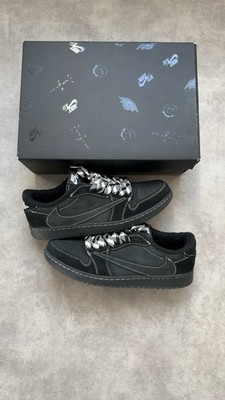 Nike Air Jordan 1 Low Travis Scott Black Phantom Größe EU 45.5 mit Box TOP RAR