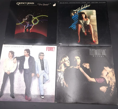 80s Pop Lot of 4 Vinyl Albums - Huey Lewis Fleetwood Mac Flashdance Quncy Jones