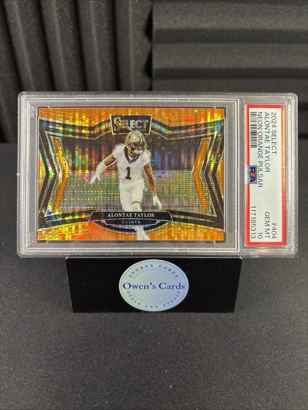 Alontae Taylor 2024 Select FOTL Neon Orange Pulsar 4/7 PSA 10 #404