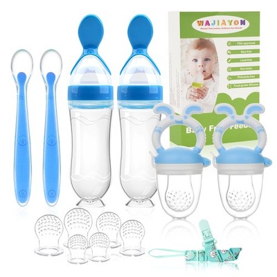 WAJIAYON Baby Fruit Feeder Pacifier | 2 Infant Food & 04-Blue 