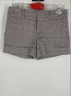 Club Monaco Womens Brown Floral Pockets Flat Front Bermuda Shorts Size 2 — photo 1