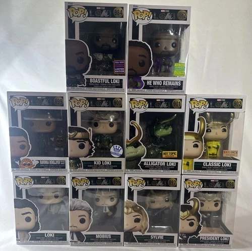 Lot Of 12 Marvel Loki TV Show Funko Pops 895 To 902 + 984 + 1062