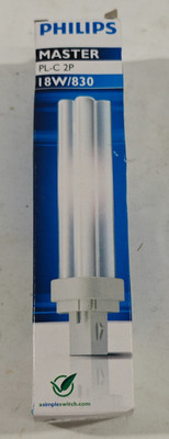 Philips Master PL-C 2P 18W/830 G24d-2 Kompaktleuchtstofflampe Warmweiß