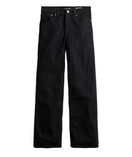 J.Crew Womens Denim Wide Leg Jean Black High Rise Petite Sz 27 Scandinavian NWT