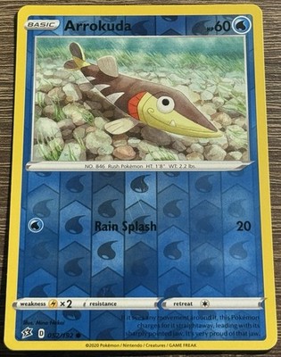 Arrokuda 52/192 Rebel Clash Reverse Holo Common Pokémon TCG NM/LP (L)
