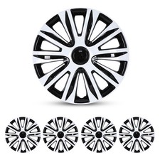 13 Wheel Covers Hub Caps Fits R13 Tire Steel Wheels White Lacquer Black