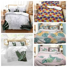 3D Tropical Leaves Background Quilt Cover Duvet Cover Comforter set