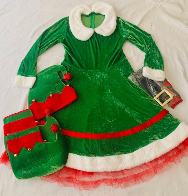 Somsoc Christmas Womens Elf North Pole Adult Costume Dress Mrs Claus  Hallloween | eBay