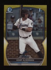 2023 Kemp Alderman Bowman Chrome Yellow Refractor Rookie Rc #71/75 *NICE*