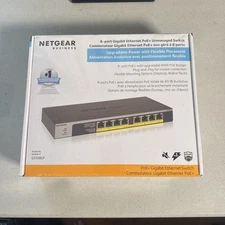 Netgear GS108PP 8-Port Gigabit Ethernet PoE+ Unmanaged Switch – Sealed.