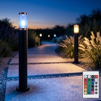 Sockellampe AußEnlampe Stehleuchte Rgb Farbwechsel Dimmer Fernbedienung Led 2X