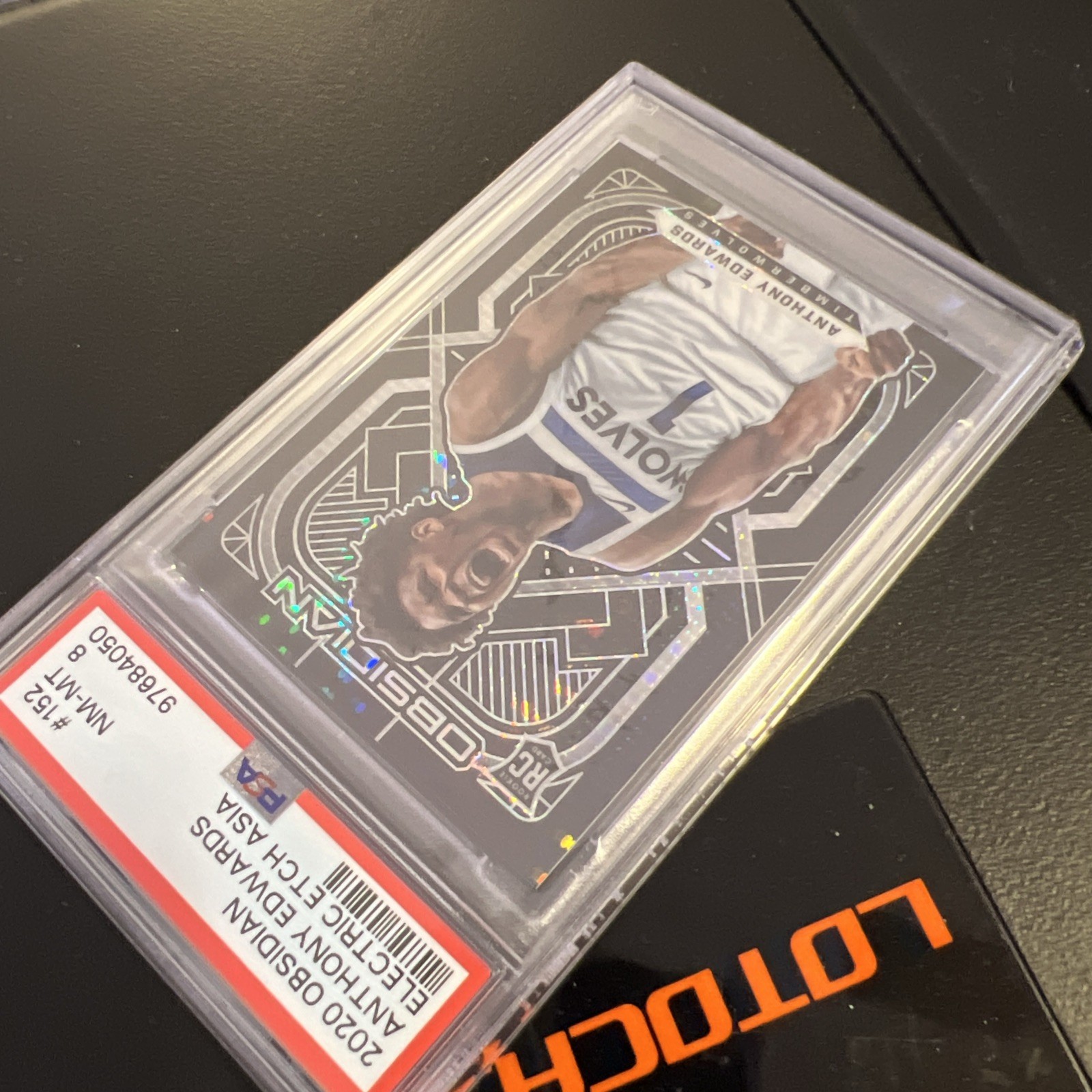 2020-21 Panini Obsidian - Electric Etch Asia Rookie  #152 Anthony Edwards RC view 4