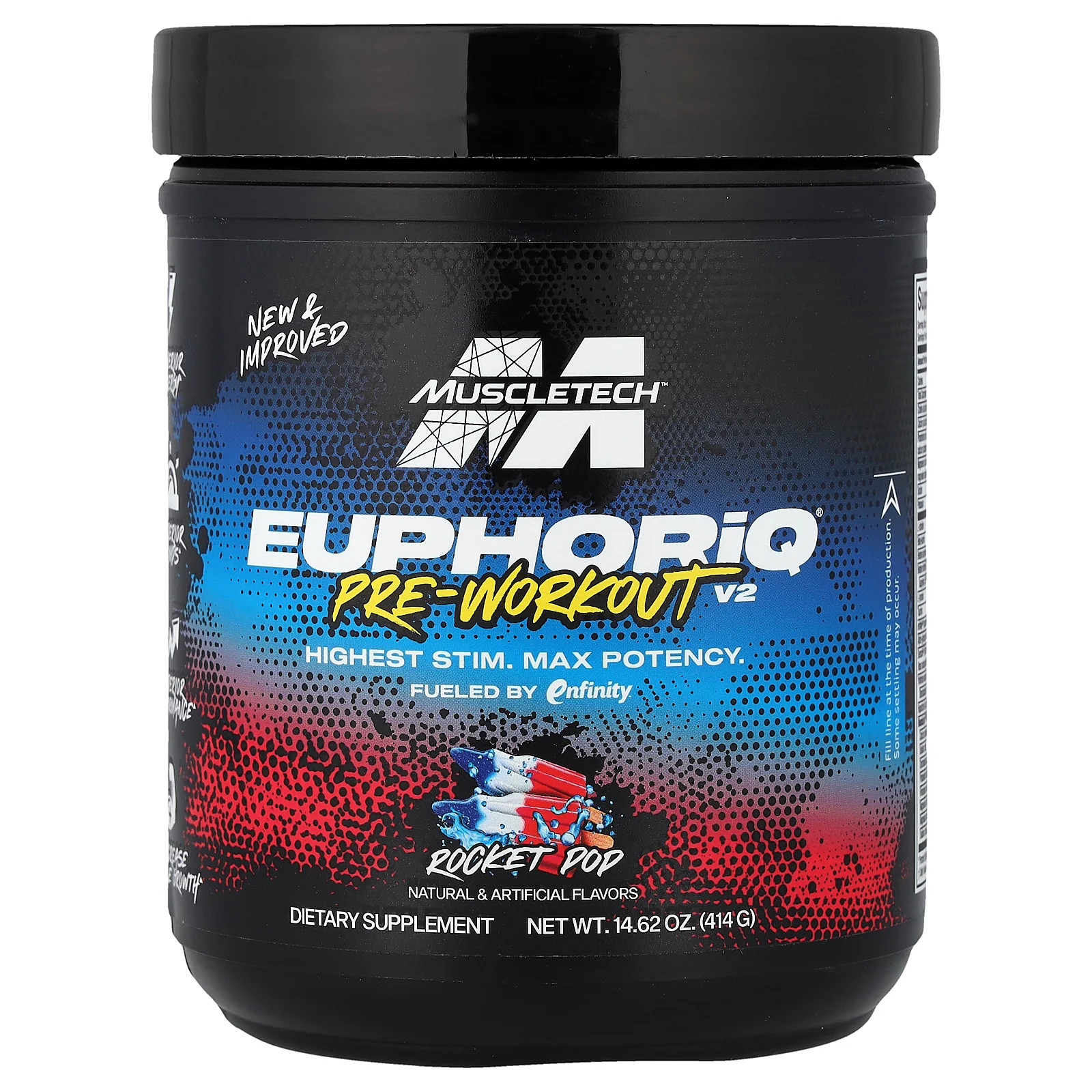EuphoriQ Pre-Workout V2, Rocket Pop, 14,62  (414 )