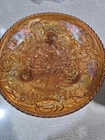 Vintage Carnival Glass open rose pattern