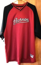 Vintage Męska koszulka XL Houston Astros Czerwono-czarna z haftowanym logo Doskonały stan