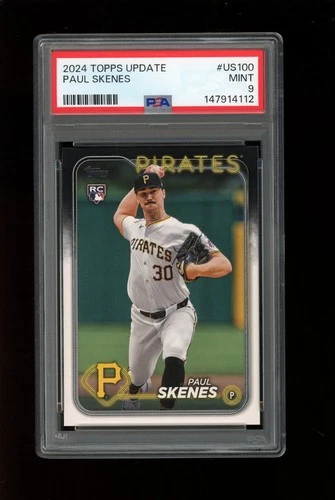 2024 Topps Update #us100 Paul Skenes Rookie RC Pirates PSA 9 MINT