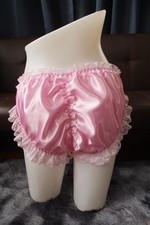  A287 2XL/ElasticW.24-42 "Vtg Style Pink Satin Bikini Panties Knickers Underwear