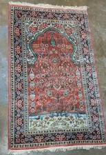 Vintage 3' 11" x 6' 8" Kashmir Oriental Rug  Nice Design