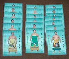 selection of 2020 BBM SUMO Maegashira wrestlers trading cards 