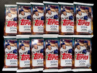 (12) Pack Lot - 2024 Topps Update Baseball Retail Packs Factory Sealed Skenes RC