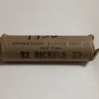 1936 Buffalo Nickel Roll Circulated 5¢ x40pcs. $2 face value