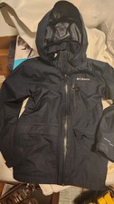 Columbia Jacket Youth M 10-12 Blue Full Zip Hood Omni-Heat