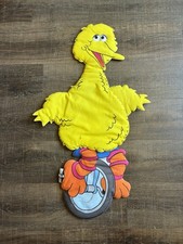Vintage 34" Sesame Street Big Bird Soft 3D Fabric Wall Hanging NURSERY DECOR