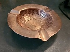 Aschenbecher Ascher Ashtray aus massivem Kupfer vintage Patina Midcentury 60er J